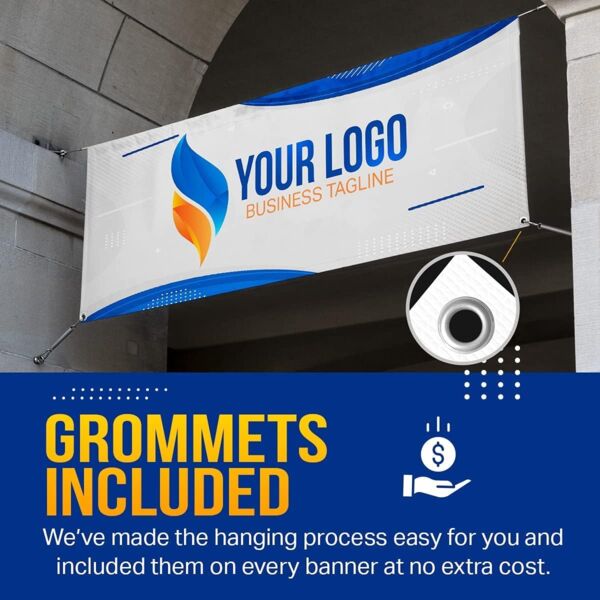 18" x 36"  13oz Scrim Vinyl Banner– Full Color, Hemmed with Grommets  Thumbnail