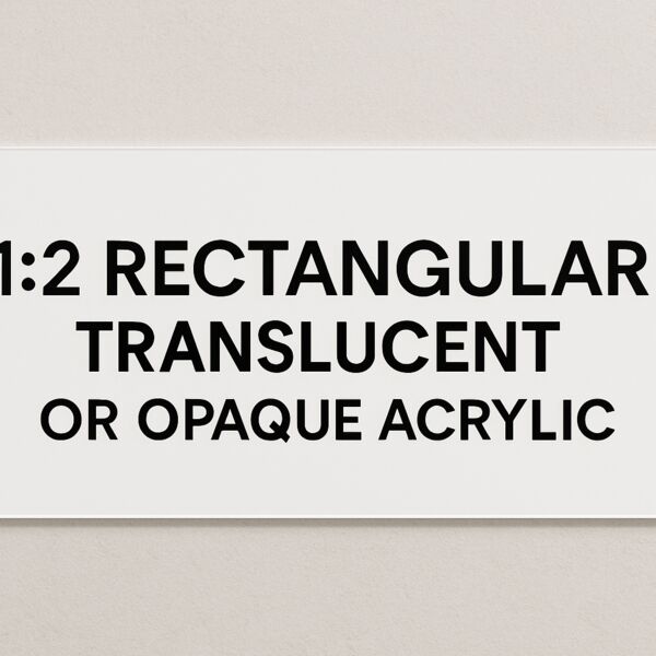 12" x 24" (1:2) Rectangular Cut Acrylic Thumbnail