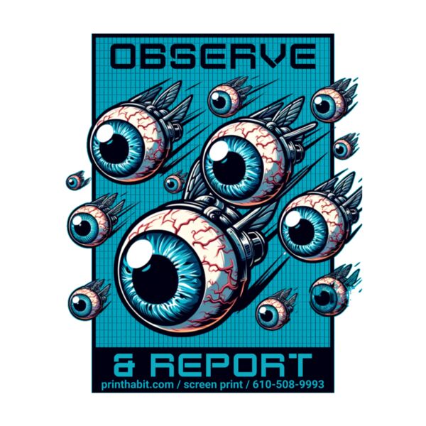 Print Habit Watching You Fan Support Graphic Thumbnail